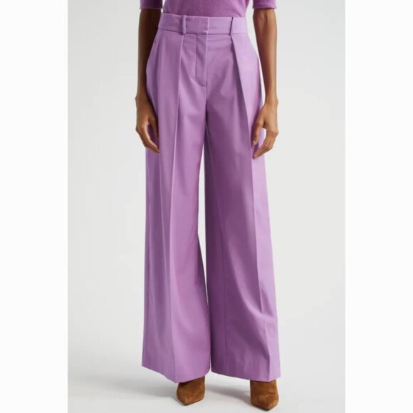 New VERONICA BEARD sz 2 SONIA Pleated Wide-Legged PANTS - Picture 7 of 9